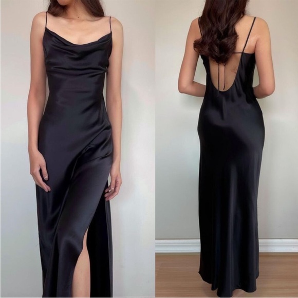 Vintage 90’s 100% Silk Slip Dress Y2K Silk Dress - Picture 3 of 16